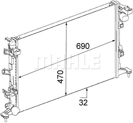 CR914000P MAHLE Радиатор, охлаждение двигателя