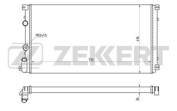 MK1396 ZEKKERT Радиатор, охлаждение двигателя