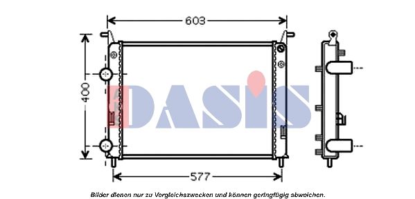 080089N AKS DASIS Радиатор, охлаждение двигателя