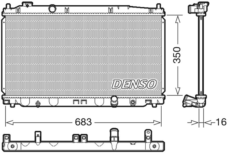 DRM40035 DENSO Радиатор, охлаждение двигателя