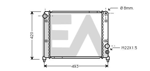 31R03006 EACLIMA Радиатор, охлаждение двигателя