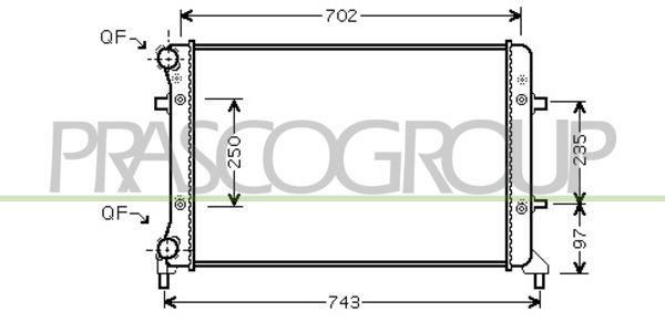 AD320R012 PRASCO Радиатор, охлаждение двигателя