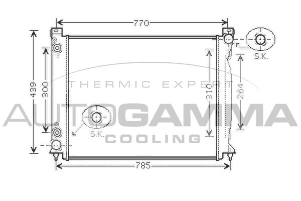 104250 AUTOGAMMA Радиатор, охлаждение двигателя