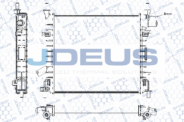 RA0121180 JDEUS Радиатор, охлаждение двигателя