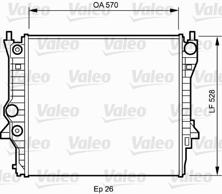 734704 VALEO Радиатор, охлаждение двигателя