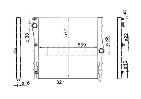 CR1904000S MAHLE Радиатор, охлаждение двигателя