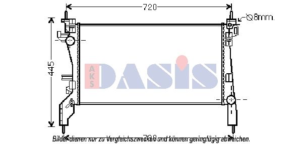 060025N AKS DASIS Радиатор, охлаждение двигателя