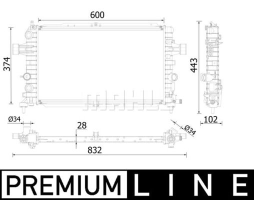 CR2231000P MAHLE Радиатор, охлаждение двигателя