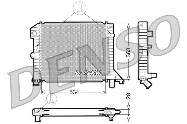 DRM33021 DENSO Радиатор, охлаждение двигателя