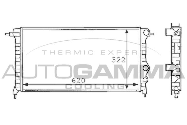 100872 AUTOGAMMA Радиатор, охлаждение двигателя
