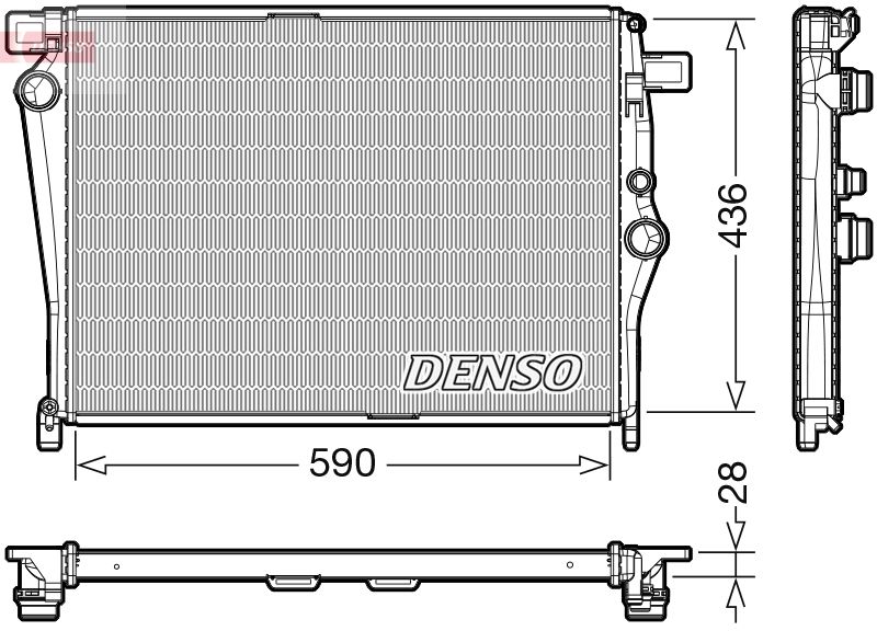 DRM17105 DENSO Радиатор, охлаждение двигателя