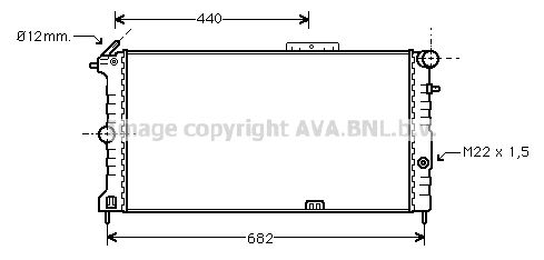 OLA2190 AVA QUALITY COOLING Радиатор, охлаждение двигателя