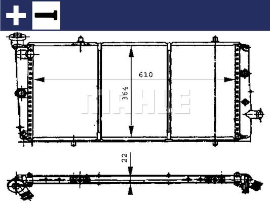 CR444000S MAHLE Радиатор, охлаждение двигателя