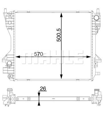 WG2182450 WILMINK GROUP Радиатор, охлаждение двигателя