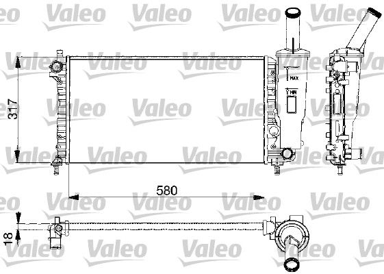 732578 VALEO Радиатор, охлаждение двигателя