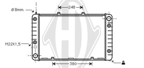 DCM3546 DIEDERICHS Радиатор, охлаждение двигателя
