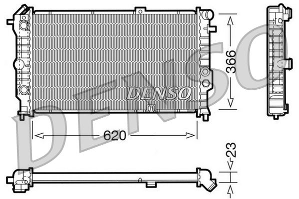 DRM20022 DENSO Радиатор, охлаждение двигателя