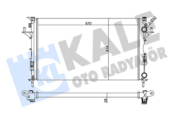 207300 KALE OTO RADYATÖR Радиатор, охлаждение двигателя