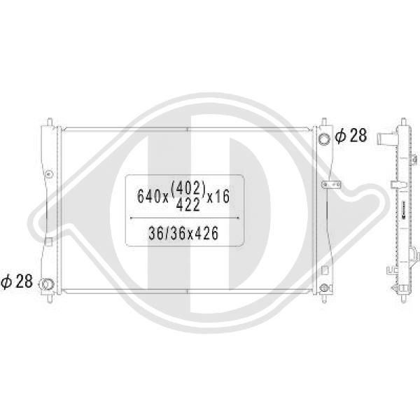 DCM2512 DIEDERICHS Радиатор, охлаждение двигателя