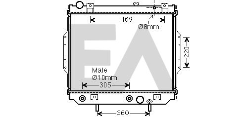 31R33023 EACLIMA Радиатор, охлаждение двигателя