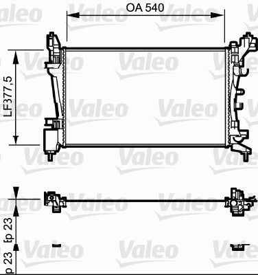 735097 VALEO Радиатор, охлаждение двигателя