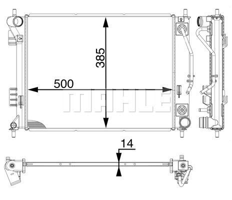 CR1974000P MAHLE Радиатор, охлаждение двигателя