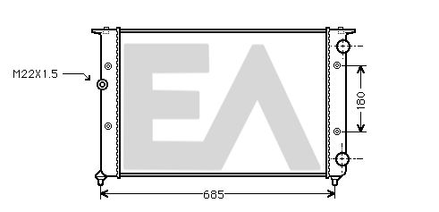 31R77084 EACLIMA Радиатор, охлаждение двигателя