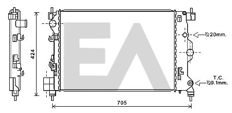 31R54242 EACLIMA Радиатор, охлаждение двигателя