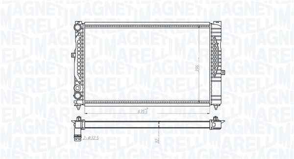 350213712000 MAGNETI MARELLI Радиатор, охлаждение двигателя