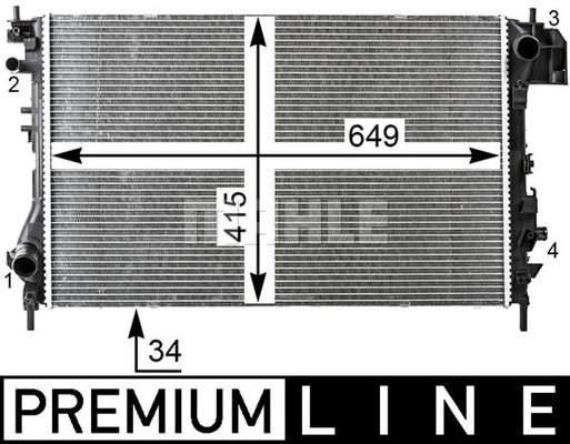 WG2182786 WILMINK GROUP Радиатор, охлаждение двигателя