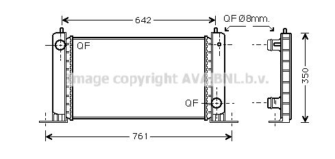 FT2251 AVA QUALITY COOLING Радиатор, охлаждение двигателя