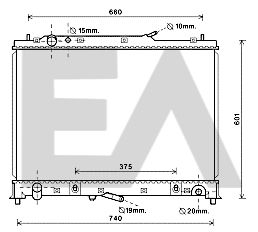 31R52109 EACLIMA Радиатор, охлаждение двигателя