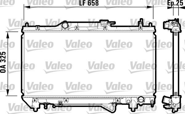 732754 VALEO Радиатор, охлаждение двигателя