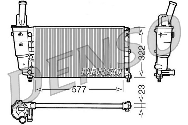 DRM13004 DENSO Радиатор, охлаждение двигателя