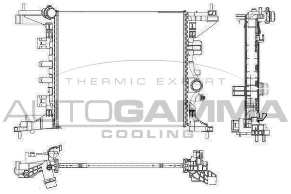 105623 AUTOGAMMA Радиатор, охлаждение двигателя