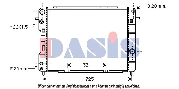 150029N AKS DASIS Радиатор, охлаждение двигателя