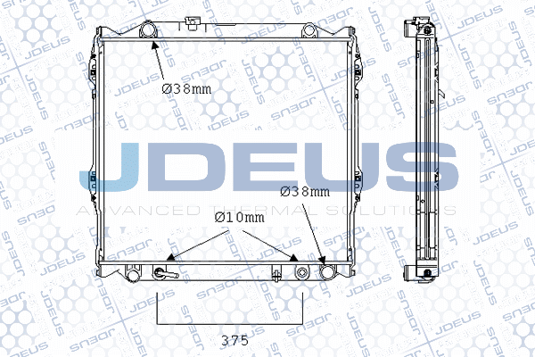 M0280990 JDEUS Радиатор, охлаждение двигателя