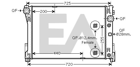 31R50186 EACLIMA Радиатор, охлаждение двигателя