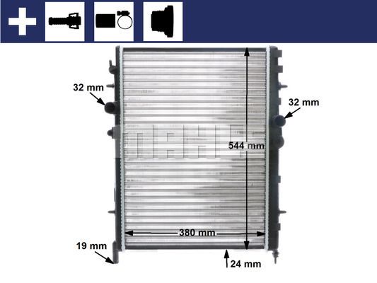 CR515000S MAHLE Радиатор, охлаждение двигателя