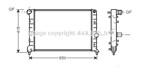 AL2083 AVA QUALITY COOLING Радиатор, охлаждение двигателя