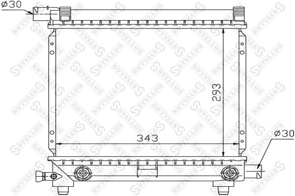 1025870SX STELLOX Радиатор, охлаждение двигателя