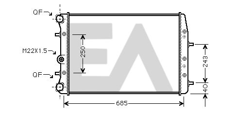 31R61005 EACLIMA Радиатор, охлаждение двигателя