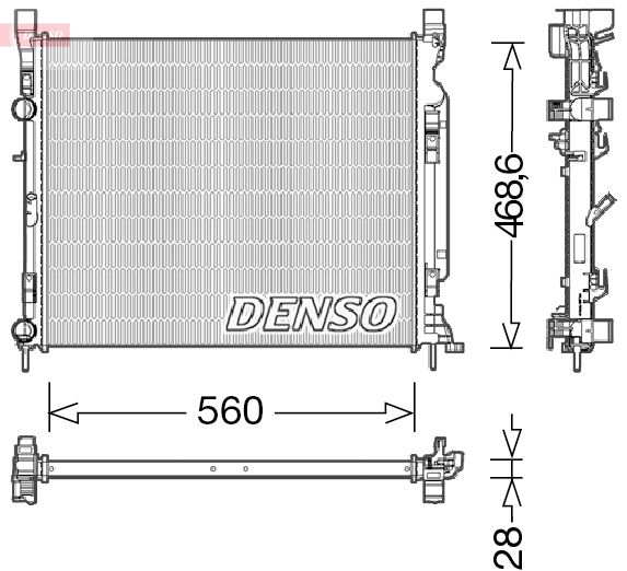 DRM23037 DENSO Радиатор, охлаждение двигателя