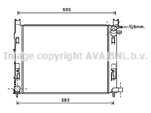 DAA2008 AVA QUALITY COOLING Радиатор, охлаждение двигателя