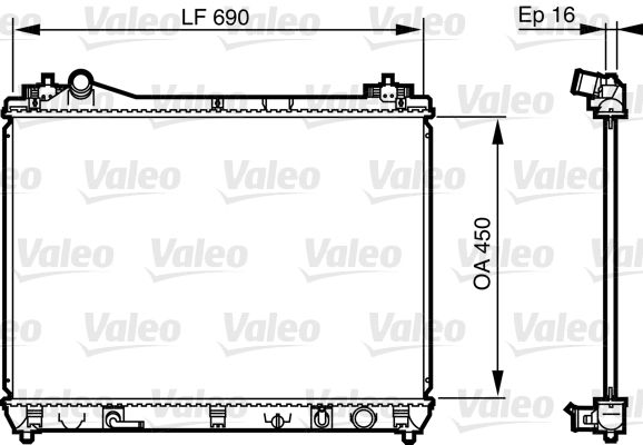 735580 VALEO Радиатор, охлаждение двигателя