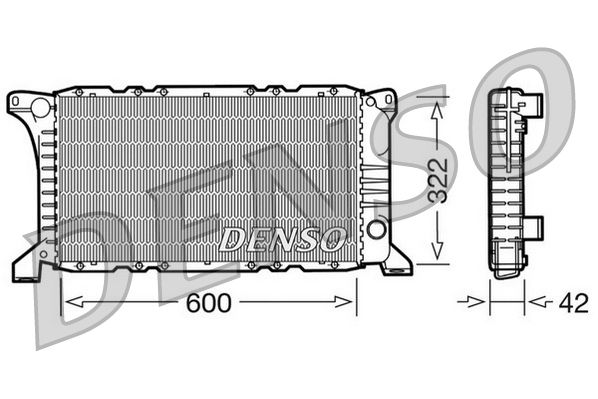 DRM10097 DENSO Радиатор, охлаждение двигателя