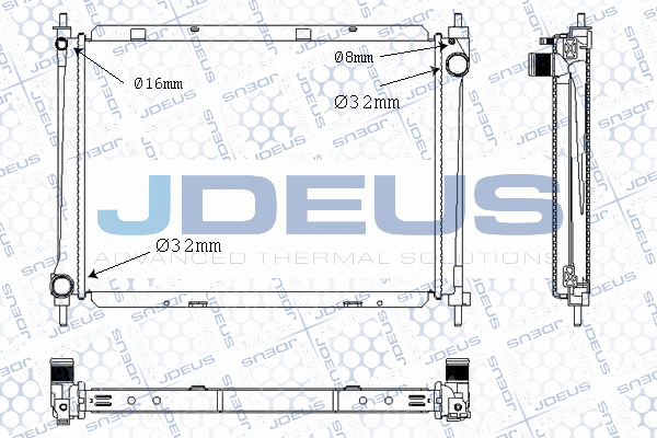 M0190860 JDEUS Радиатор, охлаждение двигателя