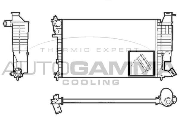 101309 AUTOGAMMA Радиатор, охлаждение двигателя