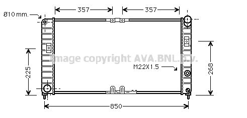 OL2285 AVA QUALITY COOLING Радиатор, охлаждение двигателя