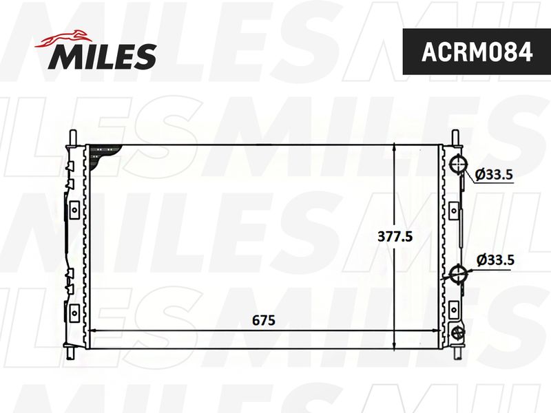 ACRM084 MILES Радиатор, охлаждение двигателя